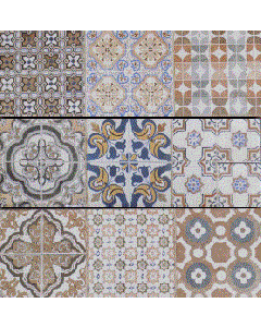 Πλακάκι Ρετρό Μπάνιου / Κουζίνας 20x60cm Sincam Decor Marron AP242060MDECOR