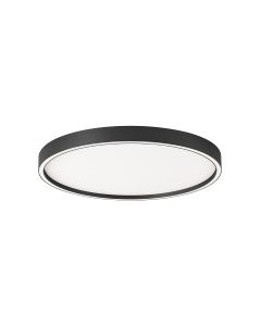 Πλαφονιέρα Led 38w 3CCT 3000-4000K 1530lm D500xH50mm Mαύρη Vanessa Viokef 4292800