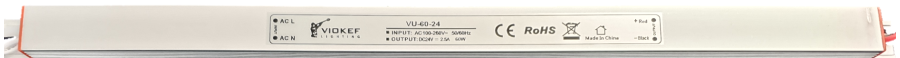 Power supply 24VDC 60W IP20 On-Off (Slim 15x18x350mm) Viokef 00-8063