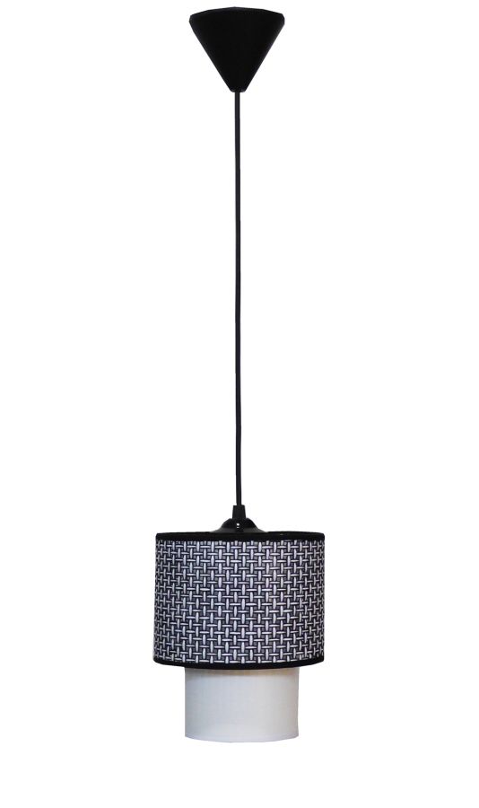 HK-10 BLACK/WHITE Φ16,5/10 Μοντέρνο Φωτιστικό Κρεμαστό E/27 Heronia 14-0268