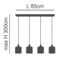 SE21-BR-10-4BL-SH2  MAGNUM BRONZE Grey Shade Pendant+ HOMELIGHTING 77-8738