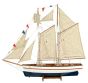 Ξύλινο Καράβι Ιστιοφόρο Cutty Sark 50x9,5xH45cm,Χρώμα Λευκό-Μπλε 31095