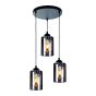 KQ 8877-3A SMOG PENDANT SMOKED GLASSES HOMELIGHTING 77-8202