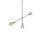 SE 136-3 CODY PENDANT BLACK & BRUSHED BRASS B1 HOMELIGHTING 77-3536