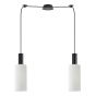 SE21-BL-4-BL2-GL3 ADEPT TUBE Black Pendant White Glass+ HOMELIGHTING 77-8564