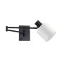 SE21-BL-52-SH1 ADEPT WALL LAMP Black Wall Lamp with Switcher and White Shade+ HOMELIGHTING 77-8379
