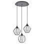 SE21-BL-B10-3BL-GR12 ADEPT FLEX Black Metal Grid Pendant+ HOMELIGHTING 77-8950