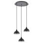 SE21-BL-B10-3BL-MS3 ADEPT PENDANT Black Metal Shade + HOMELIGHTING 77-9055