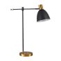 SE21-GM-36-MS2 ADEPT TABLE LAMP Gold Matt and Black Metal Table Lamp Black Metal Shade+ HOMELIGHTING 77-8342