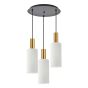 SE21-GM-4-3BL-GL3 ADEPT TUBE Gold Matt Pendant White Glass+ HOMELIGHTING 77-8656