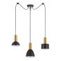 SE21-GM-4-BL3-MS12 ADEPT FLEX Gold Matt Pendant Black Metal Shade+ HOMELIGHTING 77-8944