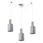 SE21-NM-4-GL1-NM3 ADEPT TUBE Nickel Matt Pendant Smoked Glass+ HOMELIGHTING 77-8394