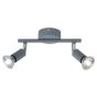 ΣΠΟΤ ΚΙΝΗΤΟ ΜΕΤΑΛΛΟ 2ΦΩΤΟ 2XGU10 Max 7W 220X80X125mm ΓΚΡΙ ARTE ILLUMINA VORRAS Eurolamp 145-25244