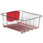 Καλάθι-Πιατοθήκη Νεροχύτη με αντιολισθητική Κόκκινη Βάση Σιλικόνης Ecocasa 01-5474
