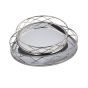 S/2 ΔΙΣΚΟΙ ΜΕΤΑΛΛΙΚΟΙ ΜΕ ΚΑΘΡΕΦΤΗ ΠΕΡΙΣΤΡΕΦΟΜΕΝΟΙ ΑΣΗΜΙ 39x39x6cm / 30.5x30x5.5cm Eurolamp 819-02144