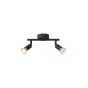 ΣΠΟΤ ΚΙΝΗΤΟ ΜΕΤΑΛΛΟ 2ΦΩΤΟ 2XGU10 Max 7W 220X80X125mm ΜΑΥΡΟ ARTE ILLUMINA VORRAS Eurolamp 145-25236