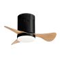 it-Lighting Elsinore 15W 3CCT LED Fan Light in Black with Wooden Color 102000480