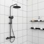 Orabella Oval Black matt- Στήλη ντουζ με στρόγγυλη κεφαλή Φ250 10467
