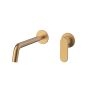 Orabella Oval Brushed gold - Μπαταρία νιπτήρος, εντοιχισμού 2 οπών 10471