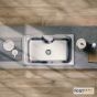 Νεροχύτης Κουζίνας Ανοξείδωτος Arena 80x50 Fortinox Inox Σαγρέ  22080-112