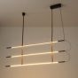 ΦΩΤΙΣΤΙΚΟ ΚΡΕΜΑΣΤΟ ΜΕΤΑΛΛΟ-ΔΕΡΜΑ LED 75W 5250Lm 3000K 1400X60X1200mm ΜΑΥΡΟ ARTE ILLUMINA LINEA Eurolamp 144-16072