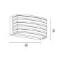 ΑΠΛΙΚΑ ΤΟΙΧΟΥ ΓΡΑΦΙΤΗ ΟΒΑΛ Ε27 MAX 20W 200X100X90mm ARTE ILLUMINA Eurolamp 145-20241