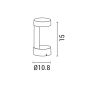 ΑΠΛΙΚΑ ΤΟΙΧΟΥ LED 9W 3000K IP54 108X150mm ΜΑΥΡΟ ARTE ILLUMINA Eurolamp 145-20248