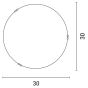 ΠΛΑΦΟΝΙΕΡΑ ΤΟΙΧΟΥ ΓΥΑΛΙ 1XΕ27 Max 15W Φ300x90mm ΛΕΥΚΟ-ΑΣΗΜΙ ARTE ILLUMINA PAROS Eurolamp 145-22404