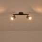 ΣΠΟΤ ΜΕΤΑΛΛΟ 2ΦΩΤΟ 2XGU10 Max 7W 300X130mm ΜΑΥΡΟ ARTE ILLUMINA OLYMP Eurolamp 145-25221