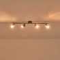 ΣΠΟΤ ΜΕΤΑΛΛΟ 4ΦΩΤΟ 4XGU10 Max 7W 790X165mm ΜΑΥΡΟ ARTE ILLUMINA OLYMP Eurolamp 145-25223