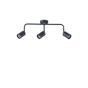 ΣΠΟΤ ΜΕΤΑΛΛΟ 3ΦΩΤΟ 3XGU10 Max 7W 500X230mm ΜΑΥΡΟ ARTE ILLUMINA OLYMP Eurolamp 145-25224