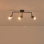 ΣΠΟΤ ΜΕΤΑΛΛΟ 3ΦΩΤΟ 3XGU10 Max 7W 500X230mm ΜΑΥΡΟ ARTE ILLUMINA OLYMP Eurolamp 145-25224