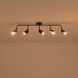 ΣΠΟΤ ΜΕΤΑΛΛΟ 5ΦΩΤΟ 5XGU10 Max 7W 800X230mm ΜΑΥΡΟ ARTE ILLUMINA OLYMP Eurolamp 145-25225