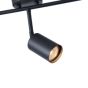 ΣΠΟΤ ΜΕΤΑΛΛΟ 5ΦΩΤΟ 5XGU10 Max 7W 800X230mm ΜΑΥΡΟ ARTE ILLUMINA OLYMP Eurolamp 145-25225