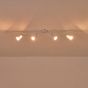 ΣΠΟΤ ΜΕΤΑΛΛΟ 4ΦΩΤΟ 4XGU10 Max 7W 790X165mm ΛΕΥΚΟ ARTE ILLUMINA OLYMP Eurolamp 145-25229