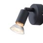 ΣΠΟΤ ΚΙΝΗΤΟ ΜΕΤΑΛΛΟ 1XGU10 Max 7W 70X70X105mm ΜΑΥΡΟ ARTE ILLUMINA VORRAS Eurolamp 145-25235