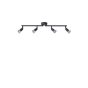 ΣΠΟΤ ΚΙΝΗΤΟ ΜΕΤΑΛΛΟ 4ΦΩΤΟ 4XGU10 Max 7W 600X80X125mm ΜΑΥΡΟ ARTE ILLUMINA VORRAS Eurolamp 145-25238