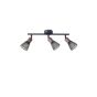 ΣΠΟΤ ΜΕ ΔΙΧΤΥ ΜΕΤΑΛΛΟ-ΞΥΛΟ 3ΦΩΤΟ 3XE14 Max 8W 390X80X145mm ΜΑΥΡΟ ARTE ILLUMINA MESHY Eurolamp 145-25257