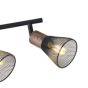 ΣΠΟΤ ΜΕ ΔΙΧΤΥ ΜΕΤΑΛΛΟ-ΞΥΛΟ 3ΦΩΤΟ 3XE14 Max 8W 390X80X145mm ΜΑΥΡΟ ARTE ILLUMINA MESHY Eurolamp 145-25257