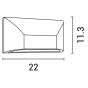 ΑΠΛΙΚΑ ΤΟΙΧΟΥ LED SLIM 6W 900lm IP65 220-240V 3000K 220X51X113mm PRO ΓΡΑΦΙΤΗΣ ARTE ILLUMINA Eurolamp 145-52053