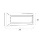 ΦΩΤΙΣΤΙΚΟ ΤΟΙΧΟΥ SLIM LED 4W IP65 230V 3CCT 230X80mm  PRO ΓΡΑΦΙΤΗΣ ARTE ILLUMINA Eurolamp 145-52073