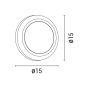 ΦΩΤΙΣΤΙΚΟ ΤΟΙΧΟΥ ΟΒΑΛ LED 4W 150X150X27 3CCT IP65 ΓΡΑΦΙΤΗΣ ARTE ILLUMINA Eurolamp 145-52107