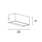 ΦΩΤΙΣΤΙΚΟ ΤΟΙΧΟΥ LED 12W 230X90X100 3CCT IP65 ΓΡΑΦΙΤΗΣ ARTE ILLUMINA LIMA Eurolamp 145-52131