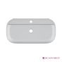 Νιπτήρας Πορσελάνης Glam76/R 76x38 (1 οπή) Scarabeo White 1801-300