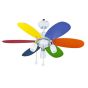 Παιδικός Ανεμιστήρας Οροφής 76xH43cm 50w Φωτισμός 3xE14 Πολύχρωμος  Sun Light 20-0076-51-188 