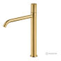 Μπαταρία Νιπτήρα Υψηλή με Βαλβίδα Clic-Clac oso Eurorama Brushed Gold 178309P-201