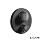 Εξωτερικό τμήμα Θερμοστατικού μίκτη εντοιχισμού 2 εξόδων "PUSH", ALMAR Black Matt E176632-400