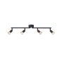 ΣΠΟΤ ΚΙΝΗΤΟ ΜΕΤΑΛΛΟ 4ΦΩΤΟ 4XGU10 Max 7W 600X80X125mm ΜΑΥΡΟ ARTE ILLUMINA VORRAS Eurolamp 145-25238