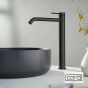 Μπαταρία Νιπτήρα Υψηλή με Βαλβίδα Clic-Clac Cosmo PVD Black Brushed Inox 316L 6113-411