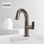 Μπαταρία Νιπτήρα με Βαλβίδα Clic-Clac Slim Vicario Black Brushed 500010-410
